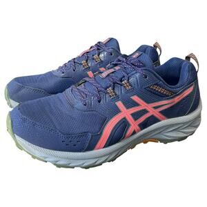 ASICS Shoes Womens 10 Blue Pink Gel Venture 9 Trail Running Sneakers 1012B313